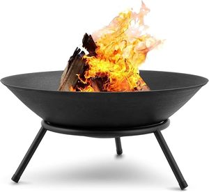 Brasero en acier pour extérieur, style rustique, portable, avec grille pour bois, pour chauffage de jardin - Product Image 2