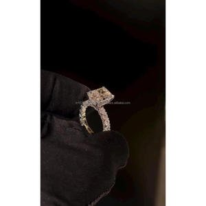 Bague de Fiançailles Vintage en Moissanite Taille Princesse, Diamant, Argent Sterling 925, Sertissage à Griffes, Bague de Mariage Discrète pour Femme, Cadeau - Product Image 1