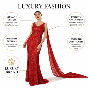 Robe de soirée longue formelle pour femmes, de créateur |   Robe de soirée super élégante pour mariages, galas et événements |   Origine Inde - Product Image 5