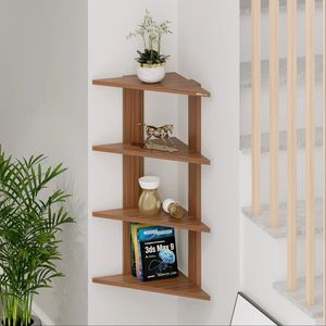 Élégante étagère murale à plusieurs niveaux en teck |   Vente en gros personnalisée - Product Image 3