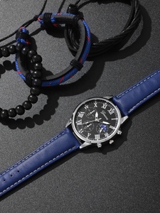 NW1377 Men <b>Black</b> Strap Casual Round Dial Quartz <b>Watch</b> - Product Image 5