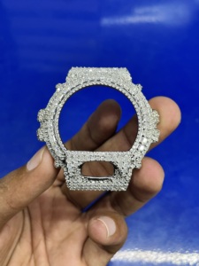 Custom Handmade <b>Iced</b> <b>Out</b> Sterling Silver <b>Watch</b> Bezel | Hip Hop Style <b>Watch</b> Case | Custom Jewelry Design - Product Image 2