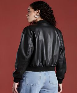Genuine Ladies <b>Leather</b> Jacket Motorcycle Girls Women's Breathable Plus Size Bikers Bomber <b>Leather</b> Jacket Coat - Product Image 2
