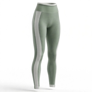 Leggings de sport pour femmes, taille haute, longueur intégrale, sans couture, légers, fins, tricotés, extensibles, respirants, confortables - Product Image 4