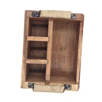 Boîte de rangement pour couverts en bois faits à la main, écologiques et durables, pour la cuisine, la salle à manger et les restaurants, disponible à la vente