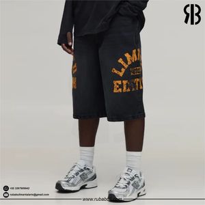 Shorts amples vintage noirs personnalisés Rubabull pour homme, imprimés, style streetwear, décontractés, unisexes - Product Image 4