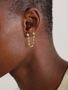 Pendientes de Lujo Flicker en Oro Blanco de 18K con Baño de Platino para Mujer - Joyería Moderna para Fiestas y Regalos - Product Image 3