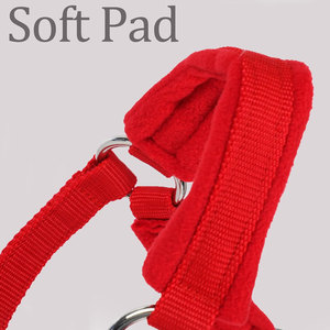 Harnais de cheval tissé rouge avec sangles réglables et boucles métalliques pour l'équitation - Product Image 5