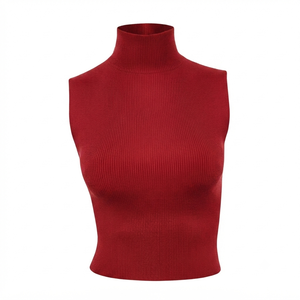เสื้อกล้ามถักทรงโอ-เนคสีน้ำตาลสำหรับผู้หญิง ยี่ห้อ Ostriya Intl แบบเรียบง่าย สีพื้น ทรงปกติ เป็นมิตรกับสิ่งแวดล้อม ระบายอากาศได้ดี - Product Image 3