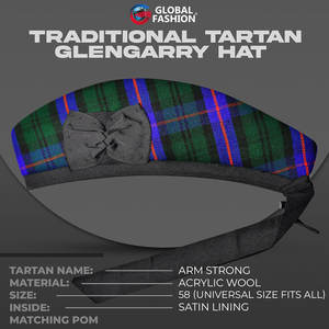 Gorro Tradicional Escocés Glengarry en Mezcla de Lana Premium para Vestimenta Highland y Bandas de Gaitas de Flandes - Product Image 3