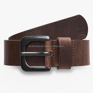 Super Quality Handcrafted Brown Genuine Cow Leather Casual <b>Belt</b> for Unisex With Solid Antique Silver Single Prong Buckle - Product Image 4