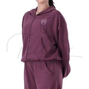 New Design High Quality Women's Two Piece <b>Tracksuit</b> Drawstring Closure Solid <b>Plain</b> Color Breathable Printed Lightweight Casual - Product Image 3