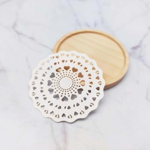 Plateau en bois pour maison de poupée à l'échelle 1:12 avec papier absorbant, accessoire miniature, couleur bois naturel, décoration de meubles - Product Image 2