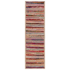 Alfombra Rectangular de Yute a Rayas Hecha a Mano, Estilo Bohemio, Pelo Corto, Ecológica, para Pasillo, Decoración del Hogar, Limpieza Localizada - Product Image 5