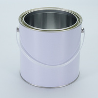 Conteneurs en fer blanc vides en gros avec couvercle, durables, impression offset, surface laquée, couleur personnalisée, emballage chimique, aérosol