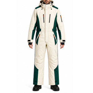 Traje de esquí personalizado de una pieza para hombre, impermeable, aislado, para snowboard, ropa de esquí para deportes de invierno, a prueba de viento, para la nieve. - Product Image 3