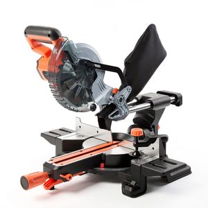 Sierra ingletadora compuesta deslizante inalámbrica de 7-1/4 pulgadas y 18.5V con alineación de precisión LED y ángulos ajustables - Product Image 1