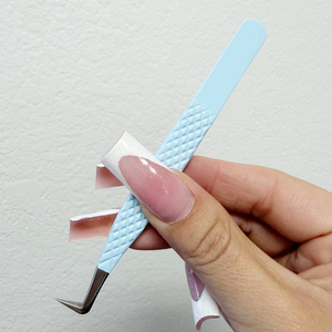 Pinzas para Pestañas de Acero Japonés con Punta de Fibra y Logotipo Personalizado, Pinzas Delgadas Rectas para Volumen, Pinzas de 45 y 90 Grados para Extensión de Pestañas, Pinzas Delgadas Tipo Boot - Product Image 1