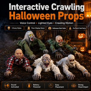 Décoration d'Halloween Horreur Rampante en Gros avec Yeux Lumineux, Son et Mouvement pour Fournitures de Fête Importateur Acheteur - Product Image 1