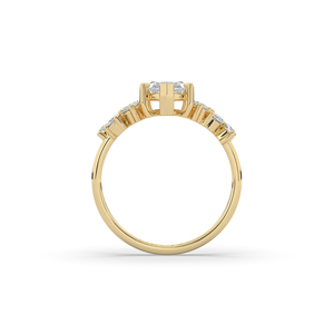 Anillo de Diamante de Laboratorio de Lujo de 1.5 Quilates, Corte Marquesa Brillante, Plata 925, Oro, Diseño Único, Anillo de Bodas, Certificado IGI - Product Image 4
