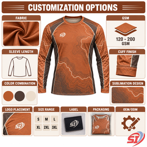 Custom Men’s Long Sleeve Activewear T <b>Shirt</b> Breathable Running Sports Apparel - Product Image 6