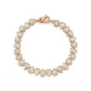 กำไลข้อมือเพชรทรงลูกแพร์เพาะเลี้ยงในห้องปฏิบัติการ ทองคำแท้ 14K 18K แบบเต็มวง สวมใส่ได้ทุกวัน ของขวัญสำหรับผู้หญิง - Product Image 5