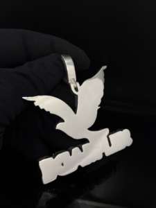 Collar con Colgante Hustler Personalizado, Chapado en Oro, con Diamantes Incrustados - Product Image 3