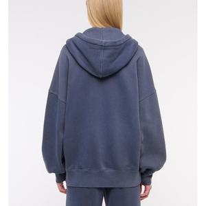 Sweat-shirt à capuche bleu pour homme, coupe classique, couleur unie, décontracté, tricoté, manches longues, avec poches, idéal pour l'automne - Product Image 4