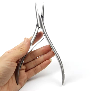 Pinzas para el cabello con espejo pulido, microanillos de acero inoxidable, pinzas para extensiones de cabello de acero inoxidable para instalación y extracción. - Product Image 2