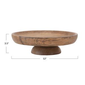 Présentoir à gâteau de luxe en bois de manguier, socle décoratif sculpté, assiette à dessert en bois, support de présentation pour fêtes et mariages - Product Image 2