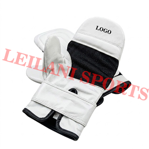 Gants de boxe, de frappe et de MMA en cuir PU, avec logo personnalisé, pour entraînement de kick-boxing, anti-humidité, à doigts complets et fermeture auto-agrippante - Product Image 2