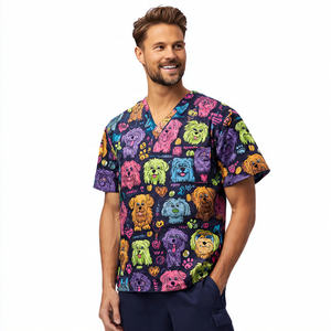 Vêtements de toilettage pour chiens, chemises, hauts, vêtements de mode pour toilettage d'animaux, chemises pour hommes, uniforme de toilettage pour chiens par sublimation - Product Image 6