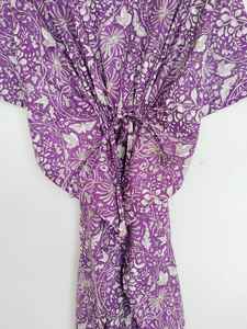 Robe kaftan indienne en coton faite à la main, paréo de plage, robe de festival, robe de chambre bohème, caftan d'été pour femmes - Product Image 6