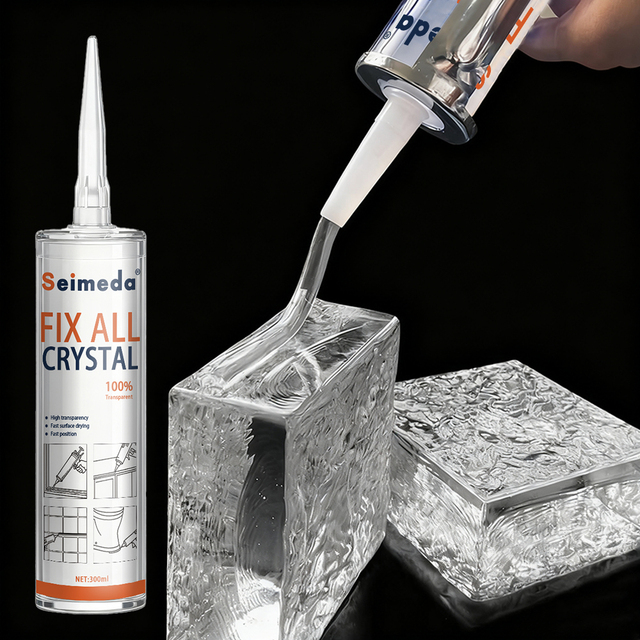 Crystal Clear Transparent MS Polymer Sealant Waterproof Adhesive for Glass Aquarium Display Case DIY Craft Projects Free Sample