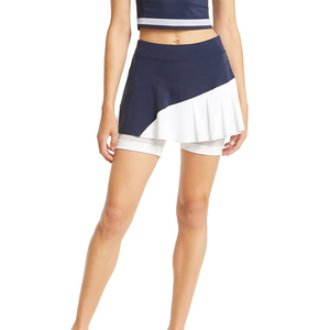 Women's High <b>Waist</b> Asymmetrical Color Block Pleated Tennis <b>Skirt</b> Sporty Mini <b>Skirt</b> Breathable Spandex Polyester - Product Image 5