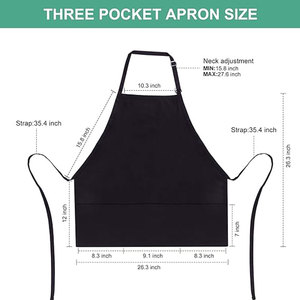 Delantal de Trabajo Unisex Personalizado con Correa Ajustable para el Cuello, Delantal Resistente para Cocina, Restaurante o Cafetería con Múltiples Bolsillos, Venta al Por Mayor OEM/ODM - Product Image 6