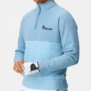 Sweat-shirt unisexe de qualité supérieure, coupe régulière, avec col à demi-zip et poches, en polyester/coton, imperméable, 2 pièces - Product Image 2