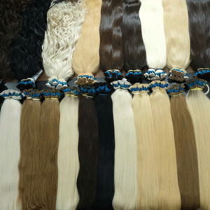 Extensions de cheveux humains blonds vierges de haute qualité 100 % naturels, couleurs personnalisées, extensions en vrac, décoloration russe - Product Image 1