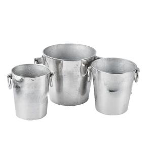Seau à glace en aluminium argenté le plus vendu avec poignée pour bar à domicile et soirées – Seau à champagne - Product Image 1