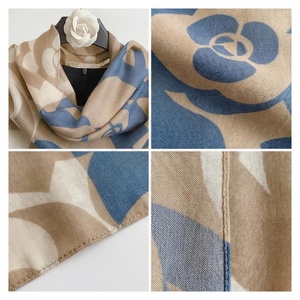 Women's NORTH APPROACH <b>Silk</b> Scarf Floral Print Elegant Multi-Functional Long Square Shawl All Seasons Daily Wear Accessory - Product Image 5