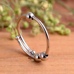 SHYAM JEWELRS Luxury Adjustable 925 Sterling Silver Anxiety <b>Ring</b> for Women Men-Handmade Fidget <b>Spinner</b> <b>Ring</b> 3 Sliding Beads - Product Image 6