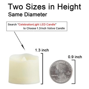 TOOWIN CR2450 Battery-Powered Electronic Candle <b>Lamp</b> for Restaurants and Weddings - Smokeless Simulation Remote Control <b>Mini</b> Tea - Product Image 3