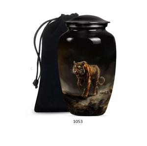 Urna de cremación de metal negro grande de la mejor calidad para cenizas humanas, para adultos, mujeres y hombres, urna de 10 pulgadas con bolsa de terciopelo gratis. - Product Image 5