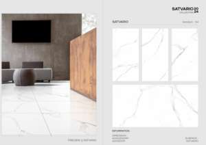 Azulejos de porcelana contemporáneos con superficie Satvario de 60x120cm, 600x1200mm, tamaño 24x48 para espacios interiores de lujo. - Product Image 3