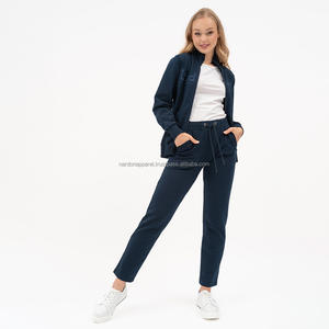 Nardon Apparel 2025, ropa de mujer, conjunto de 2 piezas de pantalones de chándal y Sudadera con capucha, conjunto de pantalones bombachos personalizados, chándal cortavientos para mujer - Product Image 4