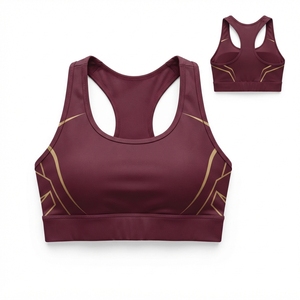 Top Deportivo Ajustado con Espalda Cruzada y Estampado Frontal Personalizado para Mujer, en Color Degradado - Product Image 5