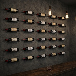 Porte-bouteille à vin en métal moderne, support de présentation élégant et incurvé pour table - Product Image 3