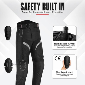 Pantalon de moto imperméable pour homme Samroz Sports, pantalon en textile de protection avec protections amovibles pour la moto - Product Image 2