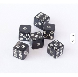 Dados Cuadrados Negros con Puntos Circulares Blancos, Juego de Dados para Juegos de Mesa - Product Image 2