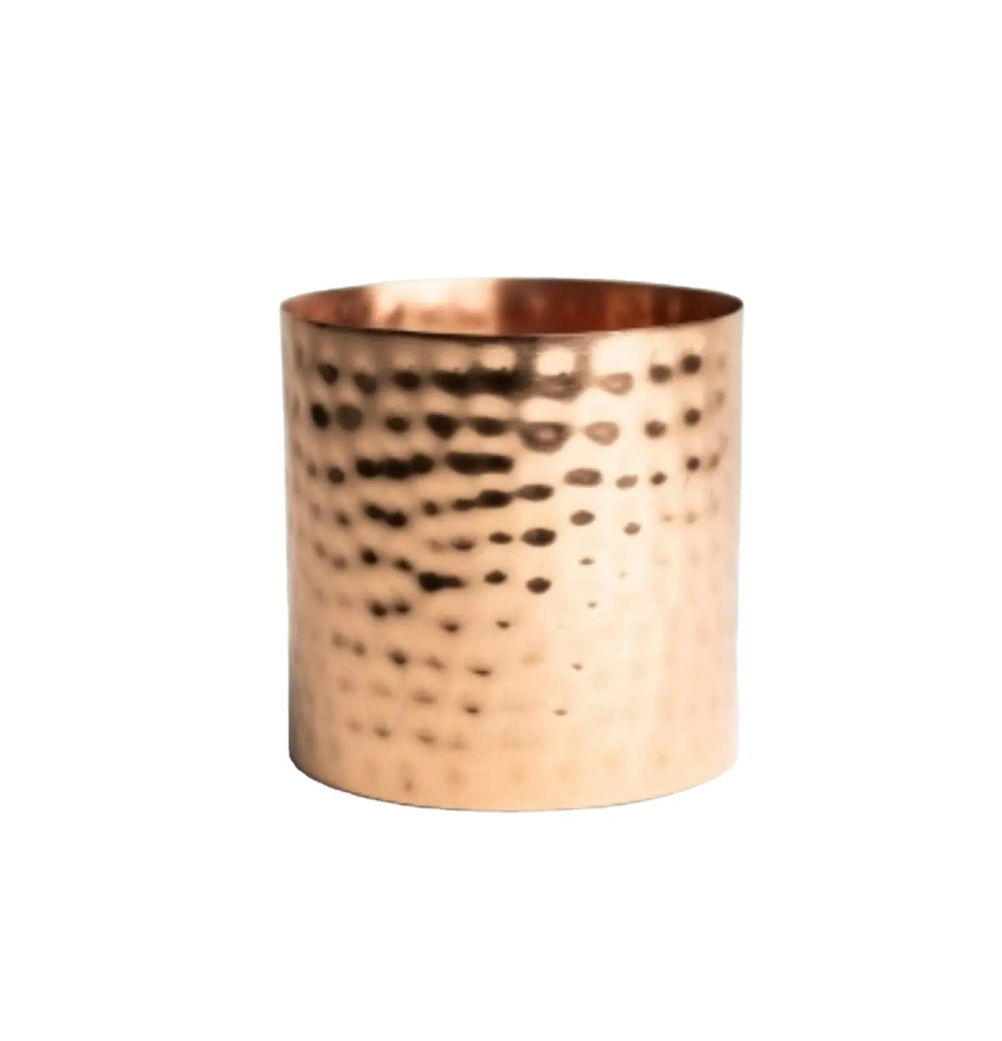 High Demand Wholesale Price Hammered Pure Copper Glass with Finest Hammered Design